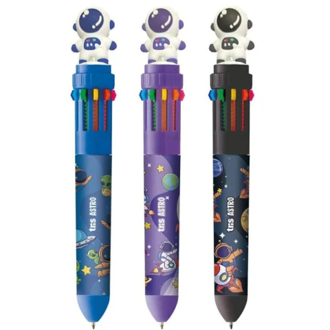 CANETA ESFEROGRÁFICA TRIS ASTRO COM 10 CORES