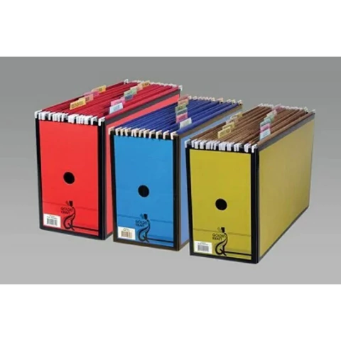 CAIXA ARQUIVO GOLDEN KRAFT COM 10 PASTAS SUSPENSAS - VERMELHO