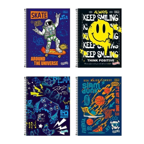 CADERNO UNIV SPICE 16X1 TILIBRA 256F