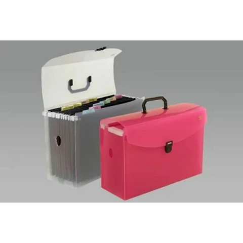 MALETA ARQUIVO GOLDEN KRAFT COM 10 PASTAS SUSPENSAS LINE - LILÁS