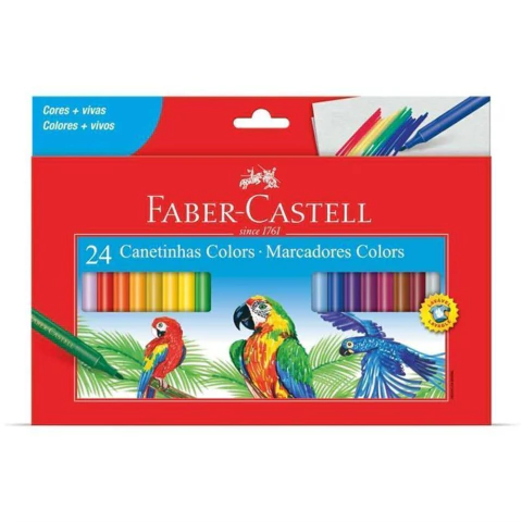 CANETINHA FABER CASTELL COM 24 CORES