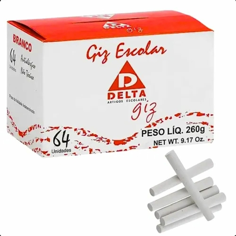 GIZ ESCOLAR DELTA BRANCO COM 64UN