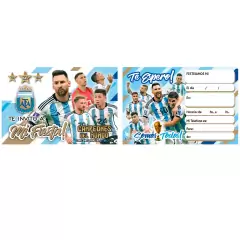 TARJETAS INVITACION ARGENTINA x 10u