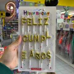VELAS FELIZ CUMPLEAÑOS LETRA X LETRA