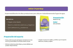 Imperstop. Impermeabilizante obturador instantáneo para fugas de agua 5Kg en internet