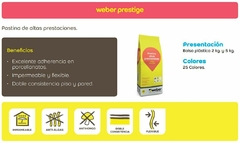 Pastina Weber Prestige Porcelanato Combo Caja 4 X 5kg - AISLACENTER