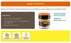 Membrana Liquida Poliuretano Weber Techos Pu X 10kg - VENCIDA en internet