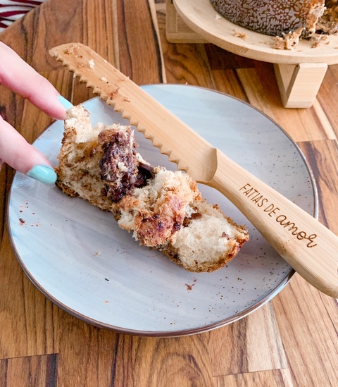 Faca de Bambu Casa Bonita – Utensílio Sustentável para Bolos, Pães e tortas