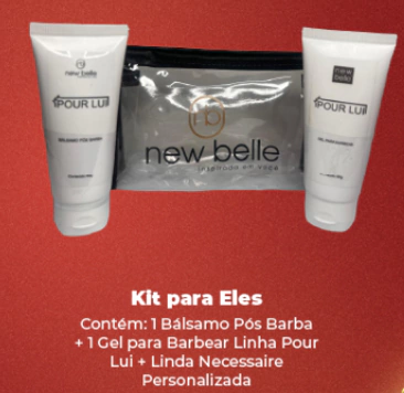 Kit - 1 Bálsamo Pós Barba + 1 Gel para Barbear + Necessaire