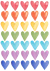Kit Adesivos Corações Aquarela