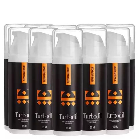 Kit 10 Blend Crescimento Barba e Cabelo Turbodil Embaixador 30ml