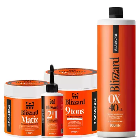 Kit Platinado Masculino + OX 40vol Blizzard Embaixador