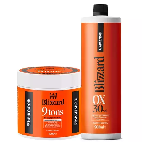 Pó Descolorante 9 Tons + OX 30vol Blizzard Embaixador 900ml