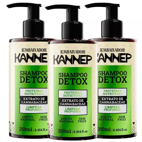 Kit 03 Shampoo Detox Kannep Embaixador 250ml