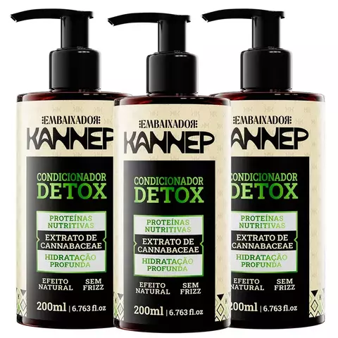 Kit 03 Condicionador Detox Kannep Embaixador 200ml