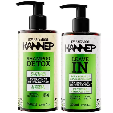 Kit Shampoo Detox + Leave-in Kannep Embaixador