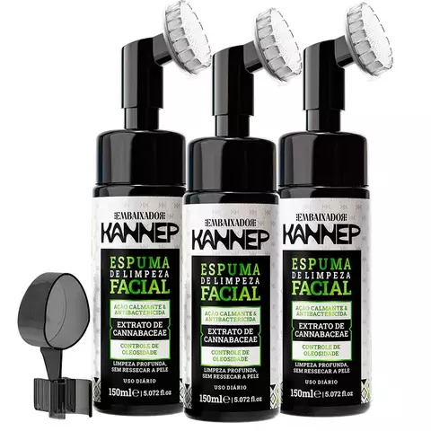 Kit 03 Espuma de Limpeza Facial Kannep 150ml