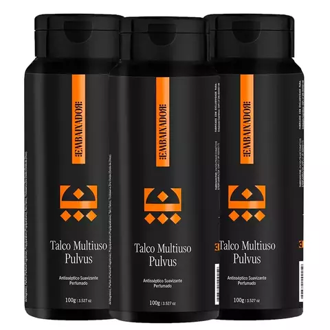 Kit 03 Talco Multiuso Pulvus Embaixador 100g