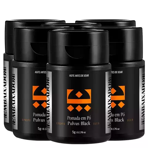 Kit 06 Pomada em Pó Pulvus Black Embaixador 5g