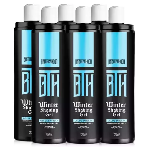 Kit 06 Shaving Gel de Barbear Refrescante Winter BTH 750ml