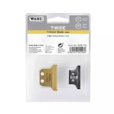 Lâmina de Máquina Wahl T-Wide Detailer Li Gold 2215-716