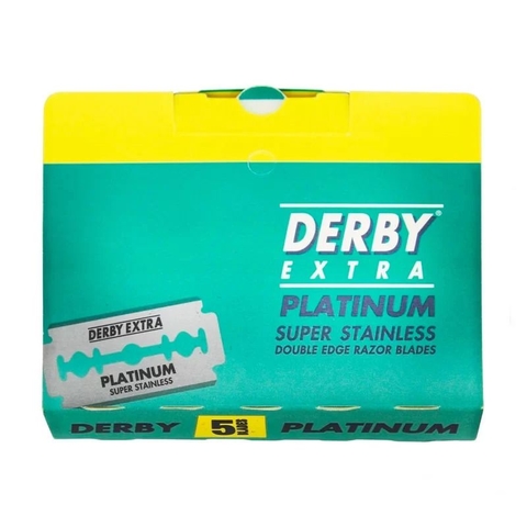Kit Lâminas de Barbear Derby Verde Extra Platinum 50 Lâminas