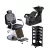 Kit Lavatório Cabelo + Cadeira Matisse + Carrinho Dompel Cor Preto