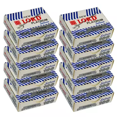 Lâminas de Barbear Inoxidável 1/2 New Lord Platinum 1000 Lâminas