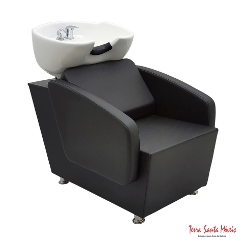 LAVATÓRIO ATENA CUBA LOUÇA BRANCA PRETO ACET.