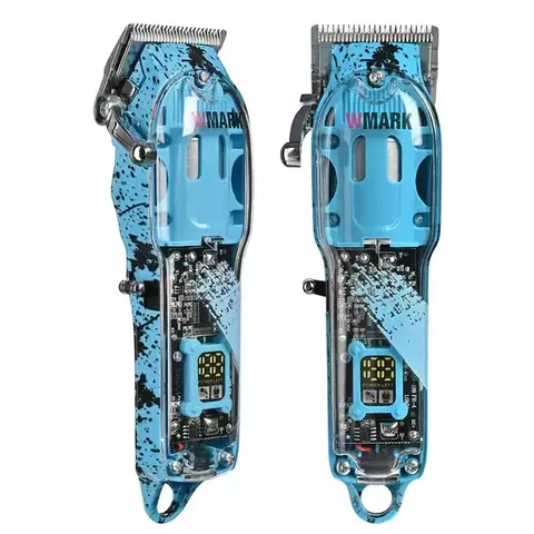 Máquina de Cortar Cabelo Wmark NG-408 Azul Bivolt - Azul