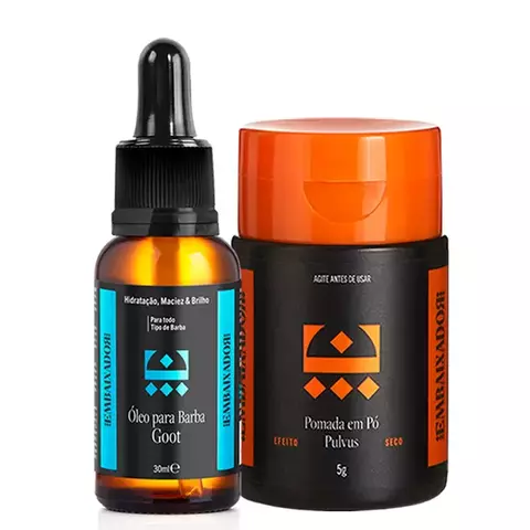 Kit 01 Óleo para Barba Goot + 01 Pomada em Pó Pulvus Embaixador 30ml