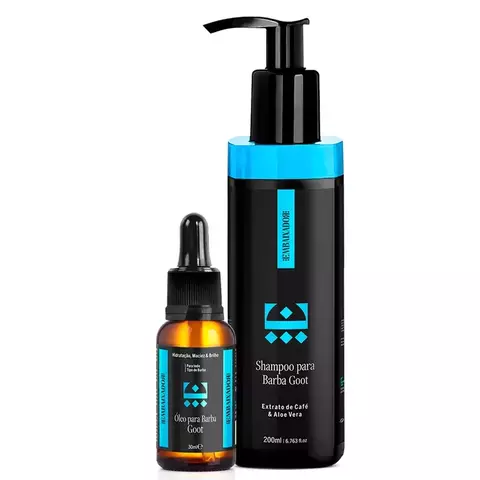 Kit Óleo para Barba Goot + Shampoo Barba Goot Embaixador 200ml