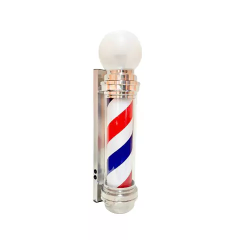 Barber Pole 65 cm Com Globo Luminária de Barbearia Poste de Barbeiro 220W