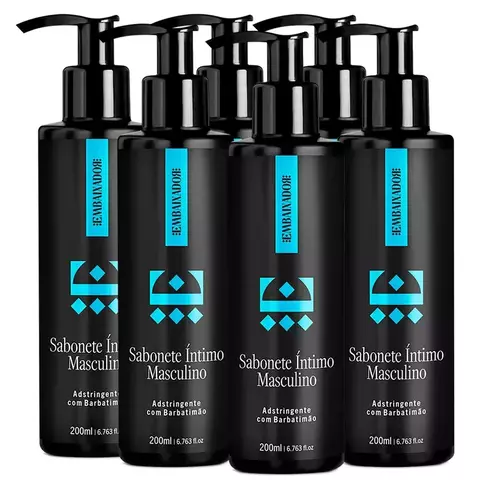 Kit 06 Sabonete Íntimo Masculino Embaixador 200ml