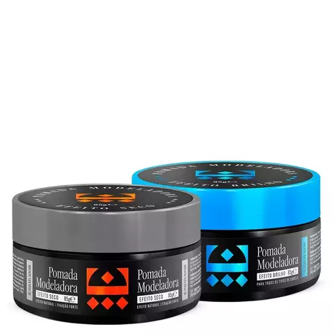 Kit Pomada Efeito Seco + Efeito Brilho Embaixador 85g