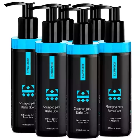Kit 06 Shampoo para Barba Goot Embaixador 200ml