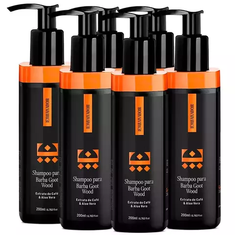 Kit 06 Shampoo para Barba Goot Wood Embaixador 200ml