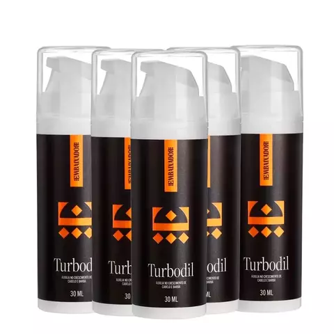 Kit 6 Blend Crescimento Barba e Cabelo Turbodil Embaixador 30ml