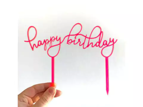 Cake topper happy birthday