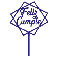 Cake topper Feliz cumple