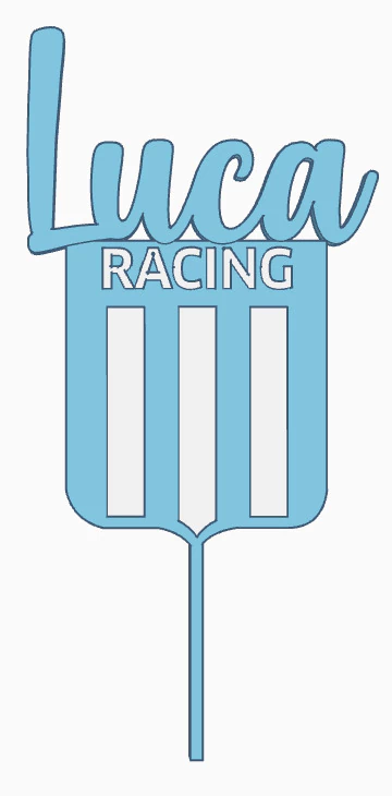 Cake topper Racing club personalizado
