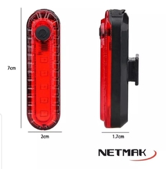 Luz Recargable Trasera P/ Bicicleta Ld5 - Netmak - NIWALDIGITAL