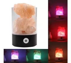 Lampara De Sal Usb Led Velador Multicolor Yoga Meditación - NIWALDIGITAL