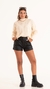 Short Engomado Pinzas Bolsillos Dobles _ 41244