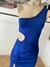 Vestido 1 Hombro Hueco Frunce tajo Lateral _ 41923 - tienda online