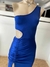 Vestido 1 Hombro Hueco Frunce tajo Lateral _ 41923 - comprar online