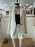 Blazer Lina Rayado 1 Botón Bolsillos _ 42575