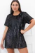 Vestido Lentejuelas Rayado _ 43023
