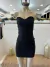 Vestido Bengalina Strapless Escote Corazón _ 43227 - comprar online
