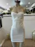 Vestido Bengalina Strapless Escote Corazón _ 43227